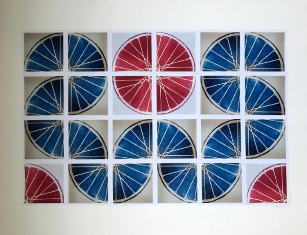 24 Freewheelin' TWENTY FOUR (red/blue 4x6 squares),