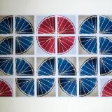 24 Freewheelin' TWENTY FOUR (red/blue 4x6 squares),