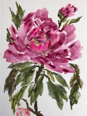 8x10 End of Summer ( Peony), (private collection)