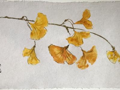 Golden Gingko 20x28"(private collection)